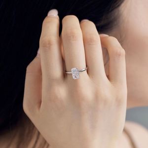 Dylam Classic Design Women Fashion <b>Fine</b> <b>Rings</b> S925 Silver Diamond 8A Crushed Iced Out Cut Cubic Zirconia Women Engage <b>Rings</b> - Product Image 5