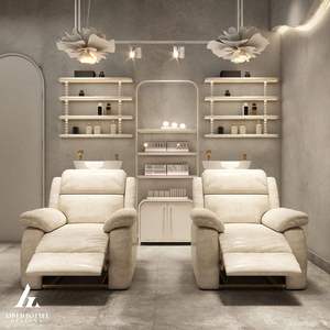 Muebles Modernos de Lujo para Salón de Uñas, Diseño de Salón de Belleza, Silla de Masaje con Gabinete Personalizado para Salón de Uñas, Vitrinas Premium - Product Image 4