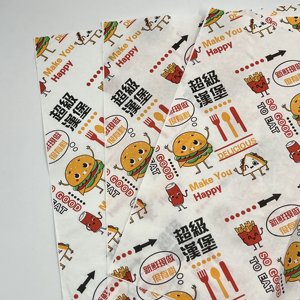 Papier d'emballage alimentaire résistant à la graisse pour hamburgers ou frites de haute qualité - Product Image 3