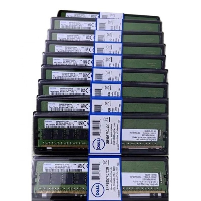 DELL Memory 16Gb 32Gb 64Gb 128Gb 2133 2400 2666 2933 3200MHz DDR4 REG RECC ECC for DELL Server Ram 2Rx4 Original and Genuine