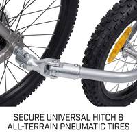 Vente en gros de poussettes pour chiens à 3 roues tout-terrain avec pneus en caoutchouc et suspension amortissante pour grands chiens