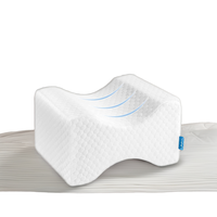 Oreiller pour les genoux en mousse à mémoire de forme avec tissu jacquard, soulagement de la douleur du nerf sciatique, repos au lit et sommeil, massage magnétique pour le lit