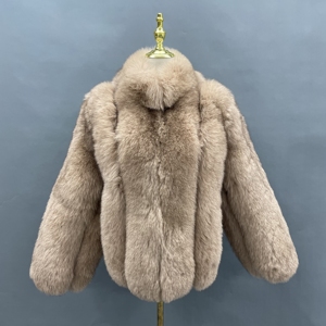 Manteau en fourrure de renard véritable épais et chaud pour femmes, fourrure pleine peau - Product Image 5