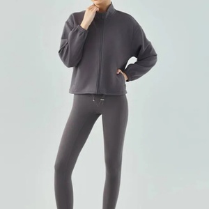 Vêtements de sport d'automne et d'hiver, veste de sport de haute qualité avec logo personnalisé, fermeture éclair, pour femmes - Product Image 5