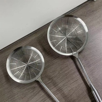 Saringan Kawat Baja Tahan Karat untuk Rumah Tangga, Anti Bocor, untuk Panci Air Panas, Permukaan Jaring Berlubang Besar