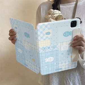 Custodia Creativa alla Moda a Scacchi <span class=keywords><strong>con</strong></span> Pesciolino per Apple <span class=keywords><strong>iPad</strong></span> Tablet Air <span class=keywords><strong>con</strong></span> Porta <span class=keywords><strong>Penna</strong></span> Pro 11 Pollici <span class=keywords><strong>iPad</strong></span> 10 Generazioni - Product Image 4