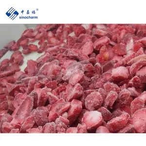 Sinocharm Origin China New Crop Top Grade IQF Sliced Frozen Strawberry Slices for Sale with Organic