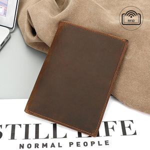 กระเป๋าใส่พาสปอร์ตหนังวัวแท้ AndoBag สำหรับผู้ชาย กระเป๋าสตางค์วินเทจ RFID หนัง Crazy Horse พร้อมช่องใส่เอกสารและคลิปหนีบเงิน - Product Image 3