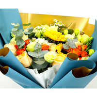Papier d'emballage pour fleurs personnalisé, imperméable, pour bouquets, cadeaux et arrangements de fleurs fraîches