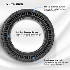 9 inch rubberen massieve band 9 x <span class=keywords><strong>2.25</strong></span> honingraat scooterband M365 Pro elektrische scooter wiel band onderdelen - Product Image 4