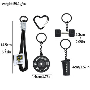 <span class=keywords><strong>Portachiavi</strong></span> Economici all'Ingrosso a Forma di Mini Manubrio in Silicone, Creativi Ornamenti <span class=keywords><strong>per</strong></span> Auto, Borse e Sport, Ideali come Regalo - Product Image 5