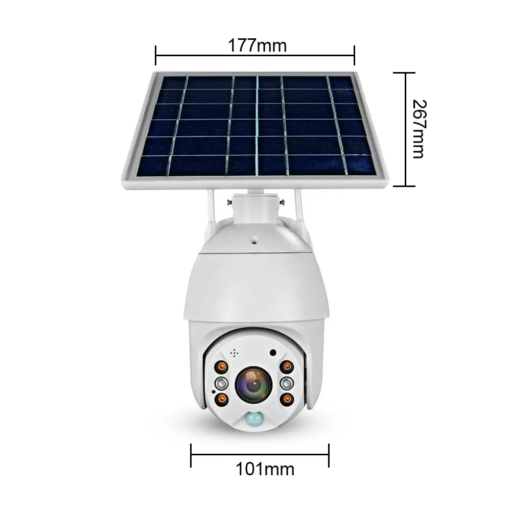 태양 cctv 카메라 보안 시스템 무선 태양 아웃 도어 카메라 4g sim 카드 슬롯