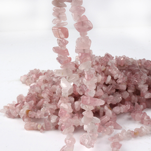 Vente en gros de pierres de guérison en quartz naturel, gravier de quartz rose percé et poli pour la décoration de la maison - Product Image 3