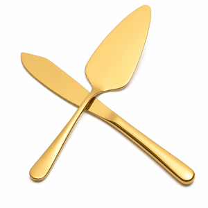 Elegante Juego de Cuchillos para Pastel de 2 Piezas de Acero Inoxidable Clásico y Ecológico para Bodas, Aniversarios y Momentos Festivos - Product Image 2