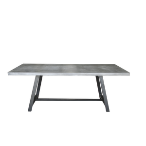 Table à manger industrielle moderne en ciment du Vietnam avec pieds en métal, mobilier en béton préfabriqué Wabi Sabi, fournisseur direct, faible MOQ - Product Image 5