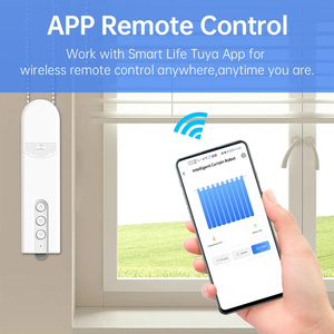 Abridor de Cortinas Automático Controlado por Aplicación WiFi Tuya, Persianas Eléctricas con Motor para Dormitorio, Sala de Estar, Balcón, Mini Persianas con Accesorio WiFi - Product Image 2