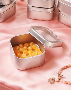 Wholesale Candy Square Tinplate <b>Box</b> Tin Case Custom Window <b>Small</b> Metal Food Customized Logo Durable Candy Container Cans Candy - Product Image 6
