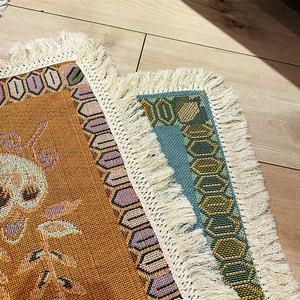 <span class=keywords><strong>Manta</strong></span> de tapiz tejido de algodón 100% con borla, patrón de estilo étnico bohemio, mantas para sofá cama, sillón, tapiz de Camping, alfombra - Product Image 5