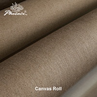 Rouleau de toile de peinture en lin à texture moyenne, pré-primée trois fois, sans acide, Phoenix Professional 450 g/m²