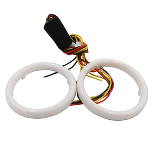 12V 24V DC blanc et ambre 80mm 25SMD 95mm 30 SMD Angel Eyes Led Halo anneaux voitures DRL conduite de jour 60/70/80/90/95/100/110/120mm - Product Image 6