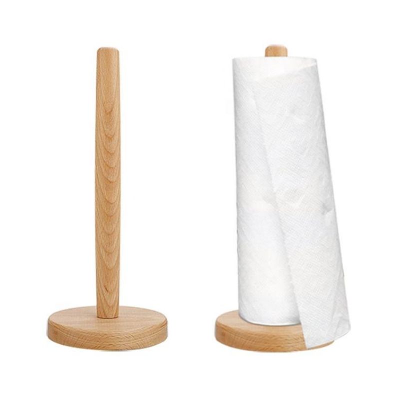 Amazon, стоячий деревянный держатель для рулонов бумаги, кухонная вешалка для бумаги, вешалка для полотенец, стойка-органайзер для шкафа, стола