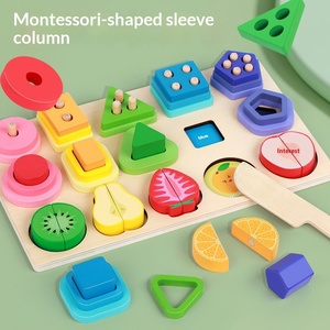 Gioco di Impilamento e Ordinamento Forme in Legno per Bambini 2-3 Anni - Gioco Educativo Montessori Colori Macaron con Elementi di Gioco - Product Image 2