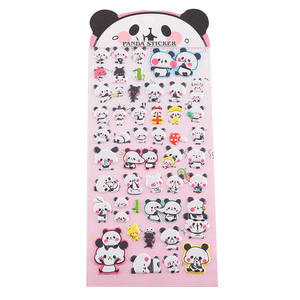 Оптовая продажа, 3D-яркая наклейка с пандой из мультфильма, водонепроницаемая игрушка для малышей и мальчик, рекламный подарок - Product Image 2