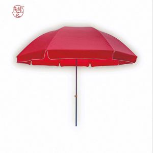 Sombrilla de playa grande de acero de 8 varillas, plegable doble, para publicidad exterior, parasol de puesto, personalizada, venta al por mayor de fábrica - Product Image 5