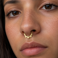 Anneau de piercing nasal en titane ASTM F136 en forme de cœur, segment articulé pour piercing de narine, cartilage et hélix