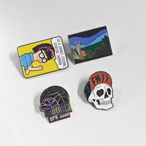 Pin de solapa metálico personalizado con logo del fabricante, para coser, con esmalte duro y blando, técnica de chapado, pedido mínimo. Para la empresa - Product Image 3