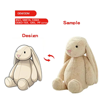 Pabrik Mainan Boneka Plushie Desain Kustom Grosir, Mainan Hewan Boneka Isi Dakron, Boneka Kelinci Kustom, Boneka Hewan Lucu