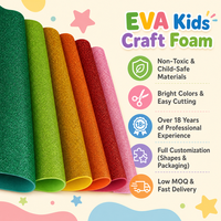 Feuilles de mousse EVA pailletées non toxiques, flexibles, pour loisirs créatifs pour enfants, matériau artistique DIY, forme et taille personnalisées, logo pour projets faits main en maternelle