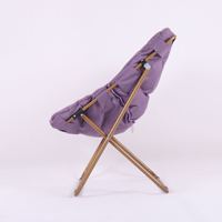 Fauteuil de détente pliable en peluche douce avec structure métallique, portable, pour intérieur et extérieur, idéal pour salon, balcon, terrasse