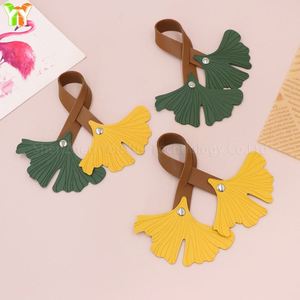 Faux Leather Ginkgo Leaf Keychain Funky Style Green <b>Bag</b> <b>Charm</b> for Handbags Plant Lover Gifts - Product Image 3