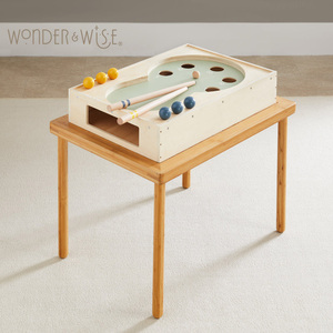 Mesa de juego de madera para niños con piscina de arena y agua, juego de billar para niños pequeños, para actividades sensoriales en interiores y exteriores, en stock en EE. UU. - Product Image 2