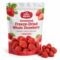 HALAL Gezoete Gefreeze-droogde Hele Aardbeien 10kg Karton Groothandel Bulk Klaar om te eten Fruit Snack 24 Maanden Houdbaarheid voor Detailhandel
