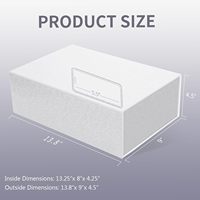 Boîte cadeau de luxe personnalisée pour mariage/anniversaire, boîte en carton avec couvercle et fond, avec fenêtre