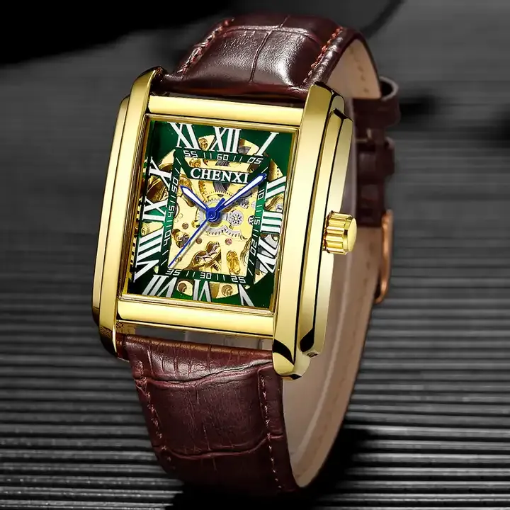 ★chicchi★ CHENXI 8816 Men's Leather Mechanical Watch - Fashion & Business