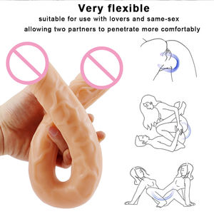 2019 Erotik zubehör für Erwachsene Doppel köpfiger Penis Super Long Size Head Simulation Dildo - Product Image 3