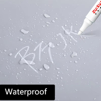 Stylos marqueurs blancs 2,0 mm, stylo gel blanc imperméable à l'huile, marqueurs de graffiti DIY, marqueurs de dessin, papeterie, fournitures scolaires