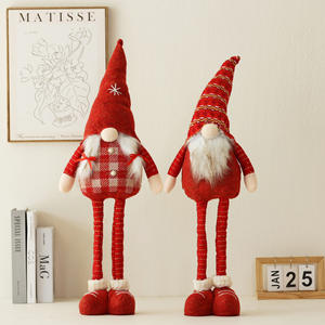 Décoration de Noël, fil à tricoter, jambe télescopique, Noe Goblin, poupée de fenêtre, ornements, poupée sans visage, musicale, animée, écologique - Product Image 3