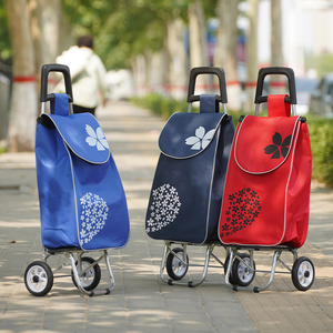 MKW4274 Neuer Tragbarer Einkaufstrolley Outdoor Anpassbare 600D Einkaufstasche für Treppen Wiederverwendbarer Lebensmittel-Einkaufswagen mit Rollen - Product Image 1