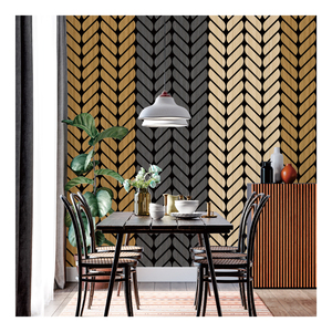 Pannello di parete acustica in poliestere 600 * onda 600 per decorazione interna impiallacciatura in legno di quercia naturale <span class=keywords><strong>Bubos</strong></span> Cimena Hall fonoassorbente - Product Image 4