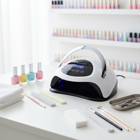 Lampe à ongles UV LED DIY blanche 180W, prise US, 4 minuteries, professionnelle pour le durcissement du vernis gel et les accessoires de nail art