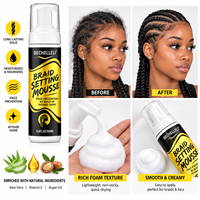 Mousse Coiffante Végane OEM Légère au Gel de Mousse Tressée, Fixation Forte, Sans Accumulation, Contrôle les Frisotis, Hydratante, Douce et Brillante pour Cheveux Bouclés
