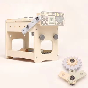 子供向けごっこ遊びDIYネジ遊びインタラクティブ木製おもちゃツールボックステーブルナットネジ多機能知育ツールテーブル - Product Image 3