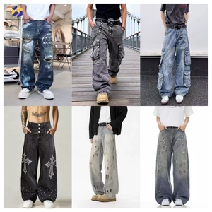 Pantalones vaqueros holgados de segunda mano para mujer y hombre, de algodón, estilo boyfriend, para verano, en pacas, precio de fábrica - Product Image 1