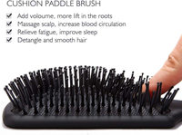 Logo privé palette de poils en nylon noir résistant à la chaleur et massage à coussin d'air démêlant brosse à cheveux sèche-cheveux