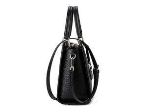 Luxury Crocodile Pattern <b>Leather</b> Tote Bag Fashionable Genuine <b>Leather</b> Large Capacity Shoulder Bag <b>Briefcase</b> Commuter Bag Unisex - Product Image 2