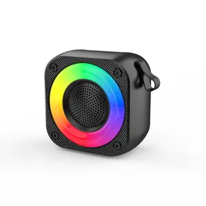 2023 yeni Mini açık bas ses kutusu seyahat parti Subwoofer ses FM TF kart ile renkli RGB açık mavi TWS kablosuz hoparlör